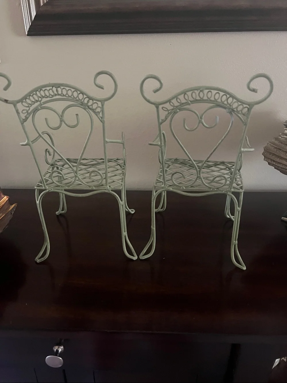 12 Inch Vintage Metal Doll, Teddy Bear, or Garden Chair Set